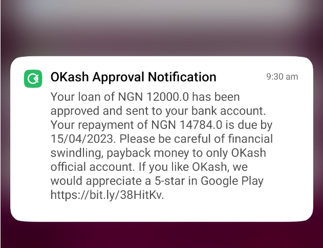 Okash Loan Approval