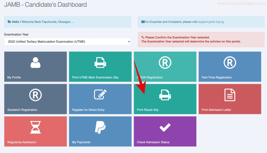 Jamb Dashboard