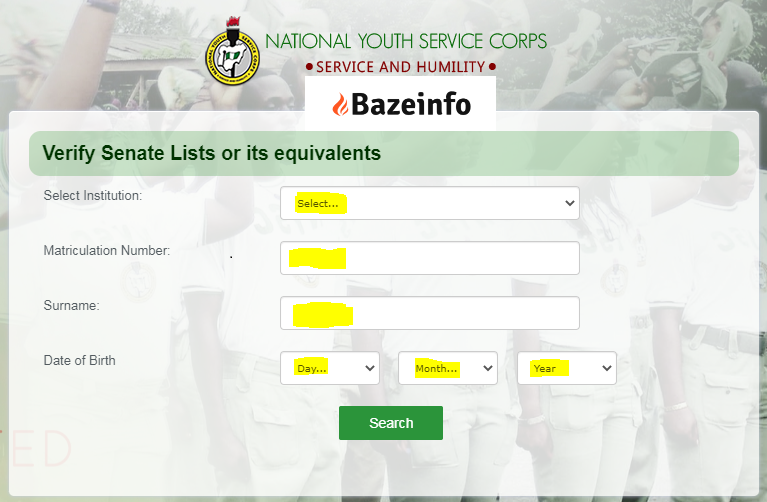 NYSC Senate List